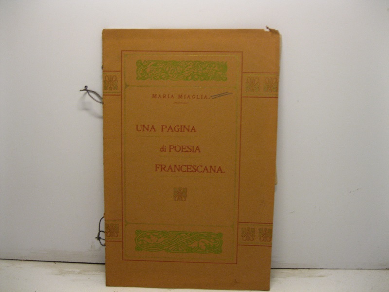 Una pagina di poesia francescana